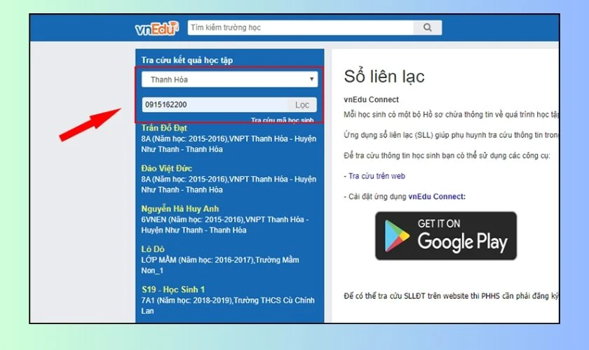Lựa chọn đúng tỉnh