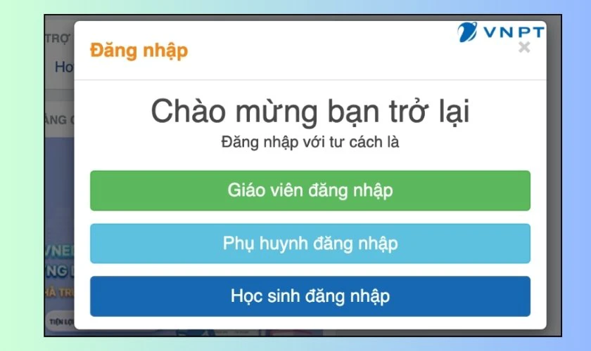Nhấn vào nút Đăng nhập