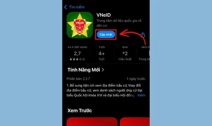 Cách khắc phục VNeID không có tiện ích bầu cử