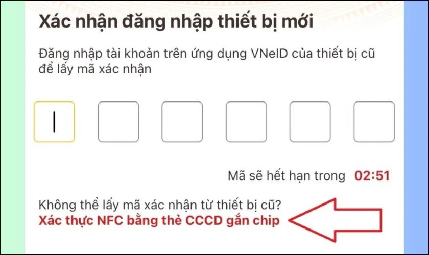 VNeID không đăng nhập được trên thiết bị mới không có NFC