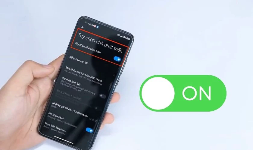 Tại sao VNeID lỗi 10 11 - Chế độ Tùy chọn nhà phát triển đang bật