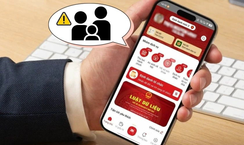VNeID thiếu thành viên trong gia đình phải làm sao?
