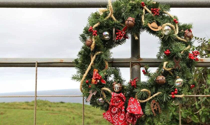 Hnh ảnh vòng nguyệt quế trang trí Noel thơ mộng