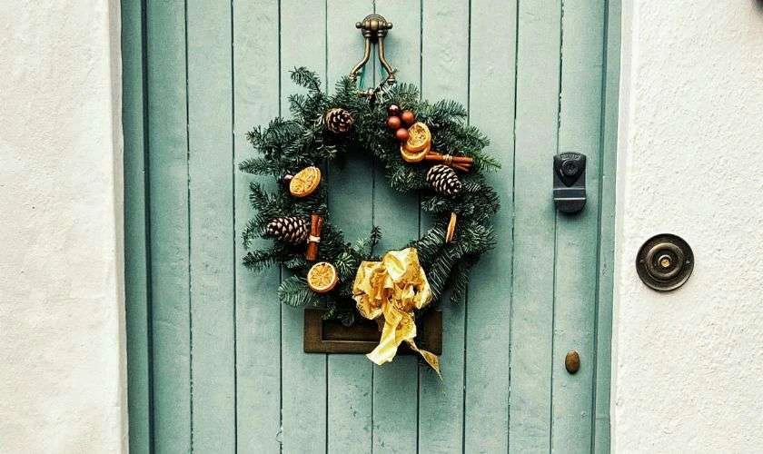 Hnh ảnh vòng nguyệt quế Giáng sinh trang trí Noel đẹp