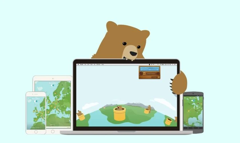TunnelBear – VPN thân thiện, dễ sử dụng