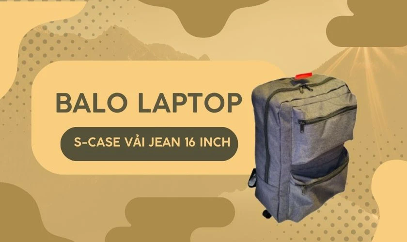 Balo Laptop S-Case vải Jean 16 Inch (BL.092.B)