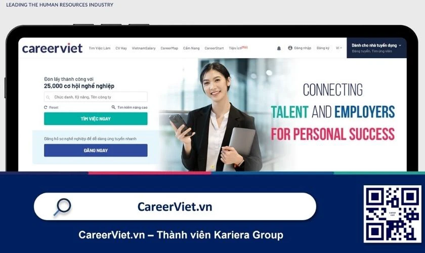 CareerViet – Có mục riêng cho sinh viên mới ra trường