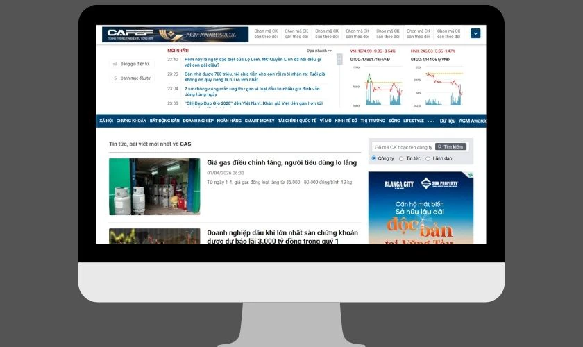 CafeF là một trong những trang tin tài chính – kinh tế lớn tại Việt Nam