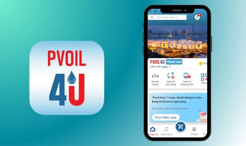 PVOIL 4U là ứng dụng hiện đại, kết hợp giữa tra cứu giá xăng và thanh toán