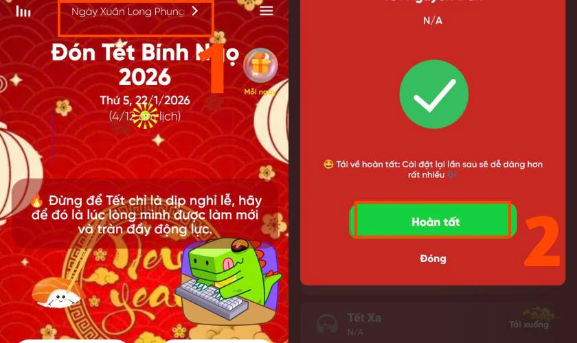 Cách Thêm Widget Countdown Tết 2026 Bính Ngọ Trên Điện Thoại Sau Đó, Nhấn Hoàn Tất Để Hoàn Tất Thiết Lập Theo Sở Thích Của Bạn