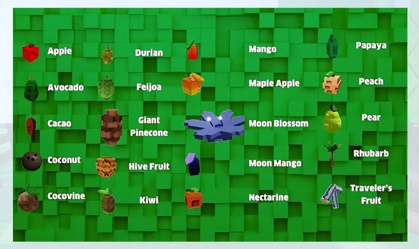 Các loại cây thân gỗ trong Grow a Garden