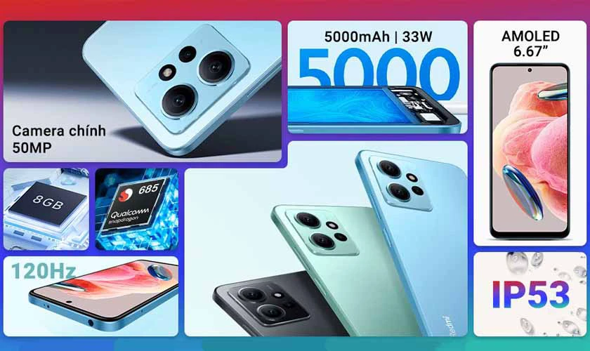 Xiaomi Redmi Note 12 8GB - Top điện thoại chơi game giá rẻ tốt nhất