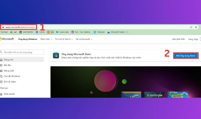 Truy cập vào Cửa hàng Microsoft