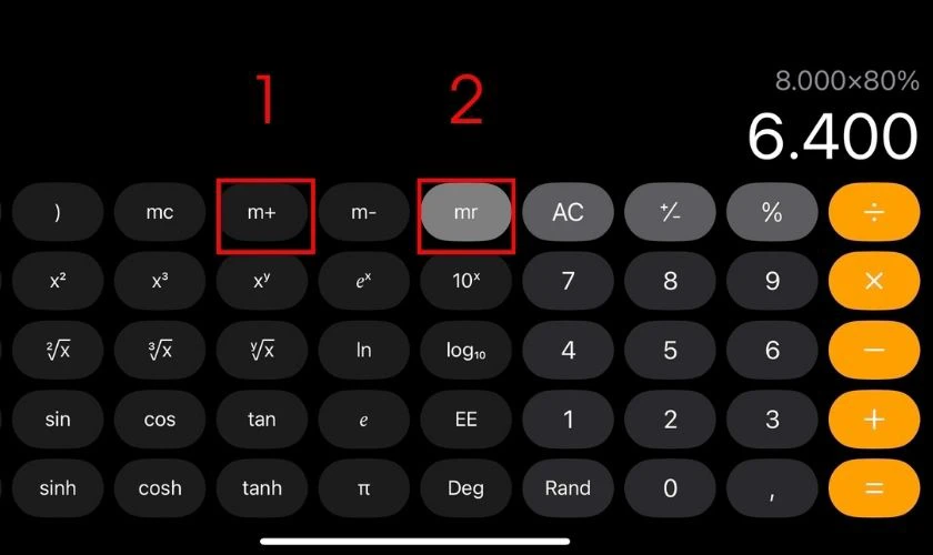 Xem lịch sử tính toán trên iPhone