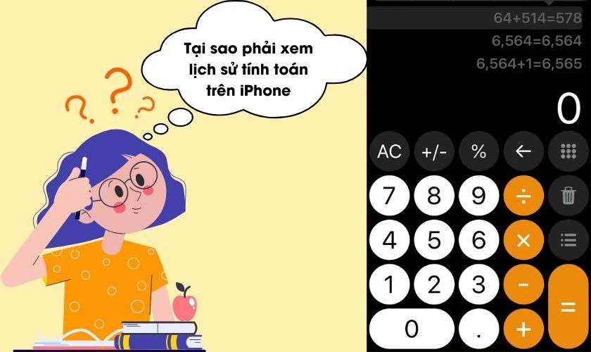 Xem lịch sử tính toán trên iPhone để làm gì?