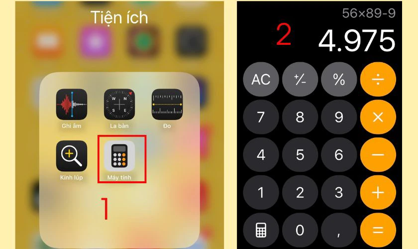 Xem lịch sử tính toán trên iPhone được lưu tự động