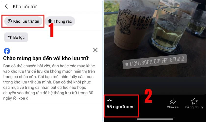 Mở Kho lưu trữ tin để kiểm tra các bản tin cũ