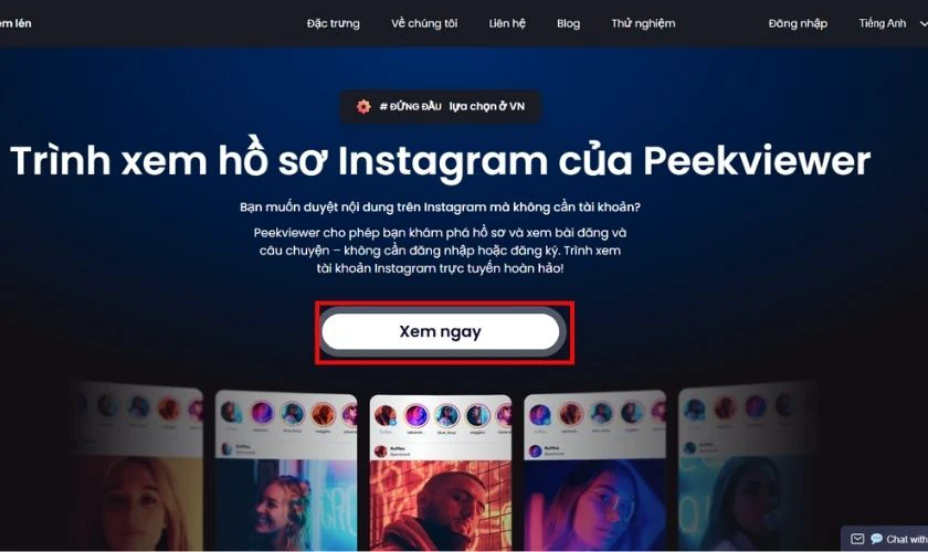 Xem tài khoản riêng tư Instagram bằng Private Instagram Viewer
