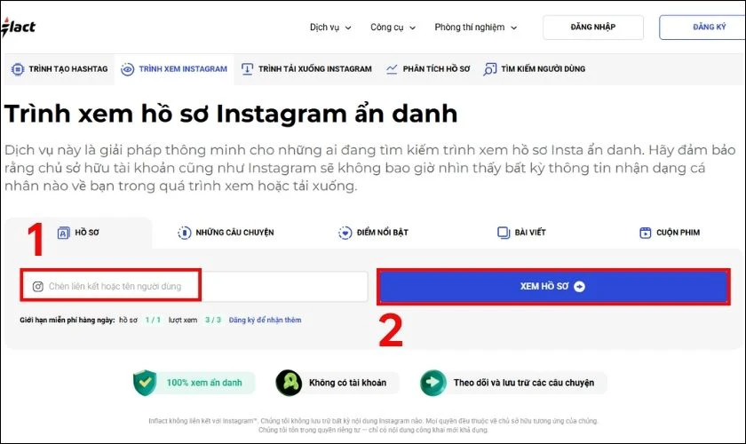 Cách xem tài khoản riêng tư Instagram bằng Private Insta