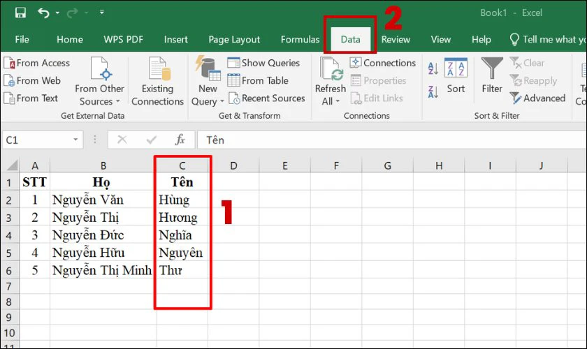 Hướng dẫn cách sắp xếp tên theo bảng chữ cái trong Excel