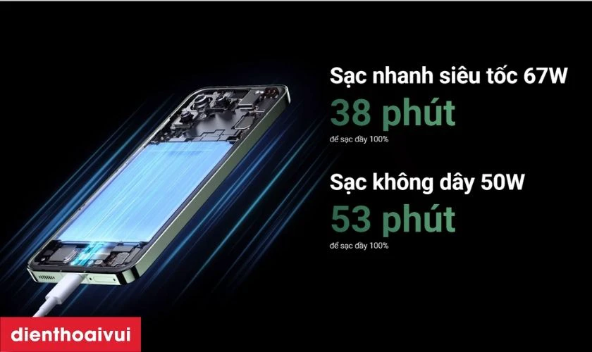 Pin 4500mAh kết hợp với Snapdragon 8 Gen 2 tiết kiệm năng lượng