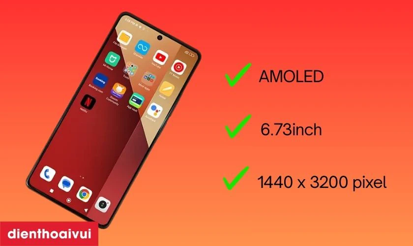 Xiaomi 13 Pro 12GB 256GB - Cũ Xước Cấn có màn hình AMOLED sống động