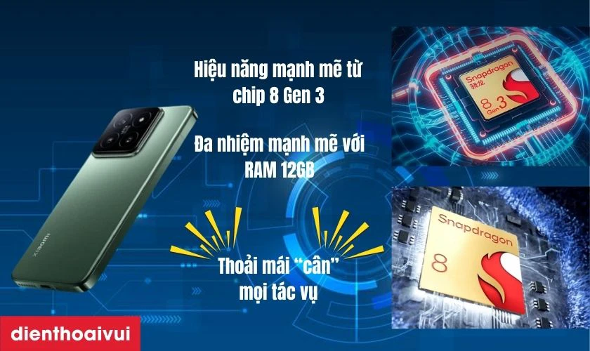 Hiệu năng mạnh mẽ đến từ con chip “khủng” 8 Gen 3