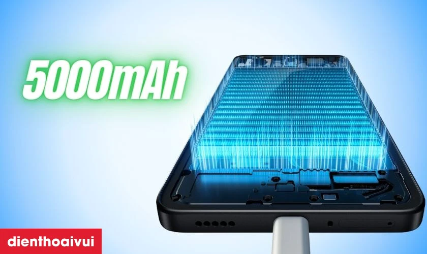 Pin 5000mAh với sạc nhanh 67W
