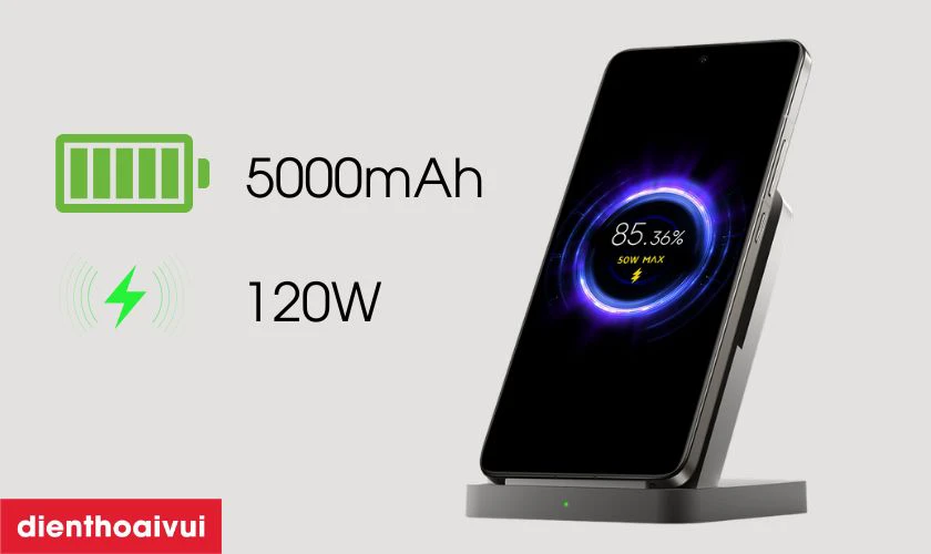 Xiaomi 14T Pro được trang bị viên pin dung lượng 5000mAh
