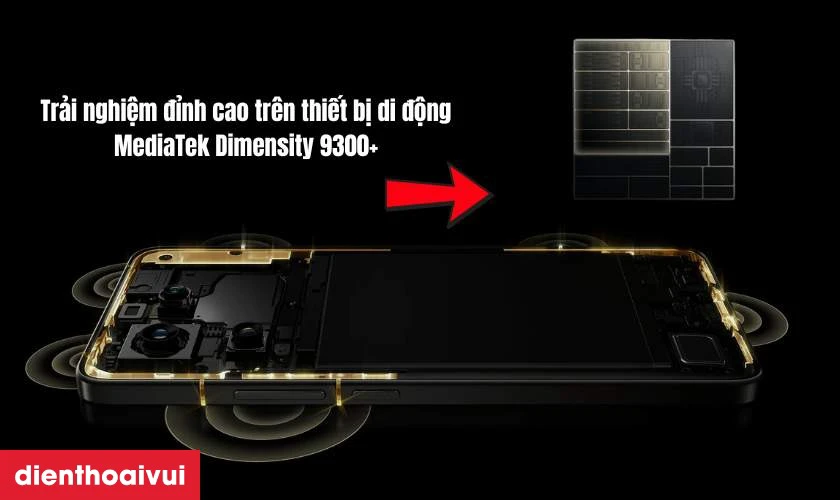 Hiệu năng mạnh với chip Dimensity 9300+