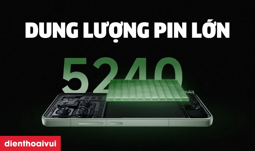 Dung lượng pin lớn, hỗ trợ sạc nhanh