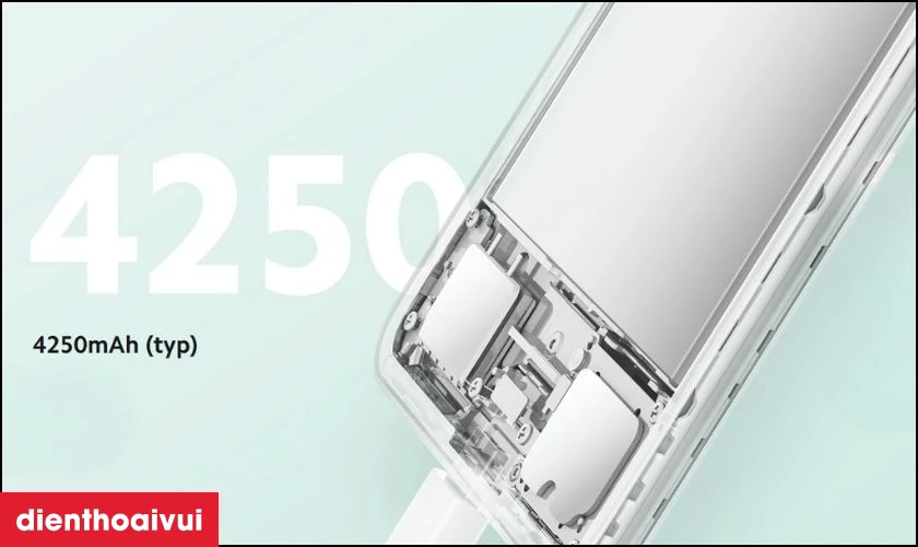 Thoải m&aacute;i d&ugrave;ng cả ng&agrave;y d&agrave;i với vi&ecirc;n pin 4250mAh