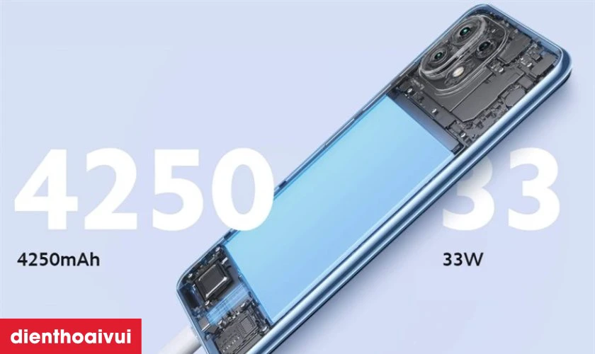 Dung lượng pin tốt v&agrave; c&ocirc;ng nghệ sạc nhanh 33W