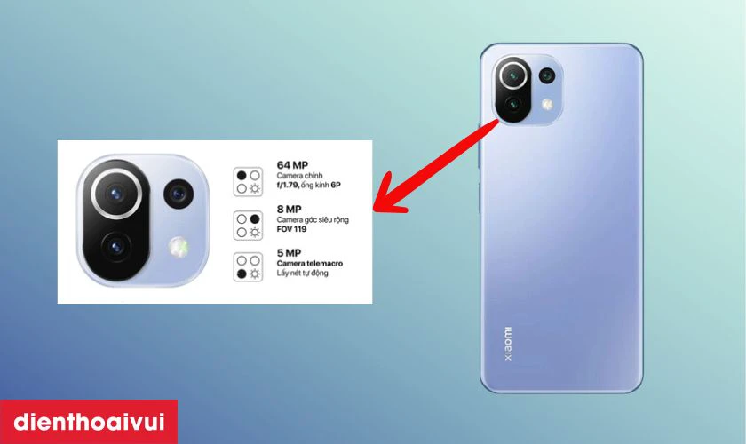 Hệ thống camera của Xiaomi Mi 11 Lite NE sắc nét