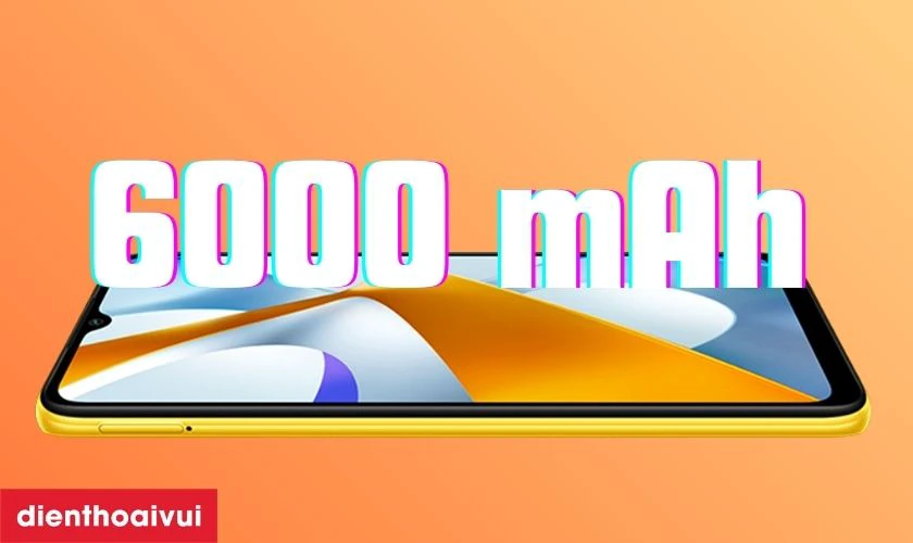 Dung lượng pin 6000mAh ấn tượng