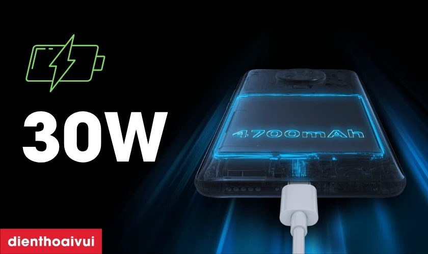 POCO F2 Pro được trang bị viên pin dung lượng 4.700mAh