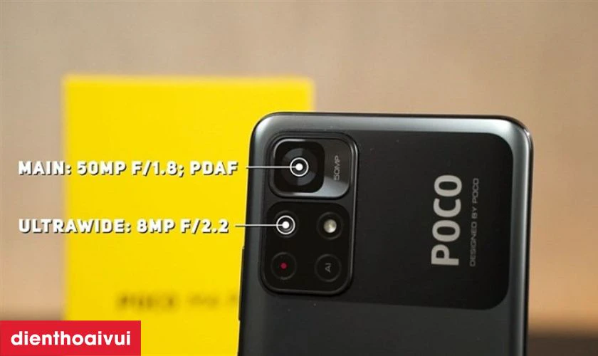 Camera 50MP + góc rộng 8MP