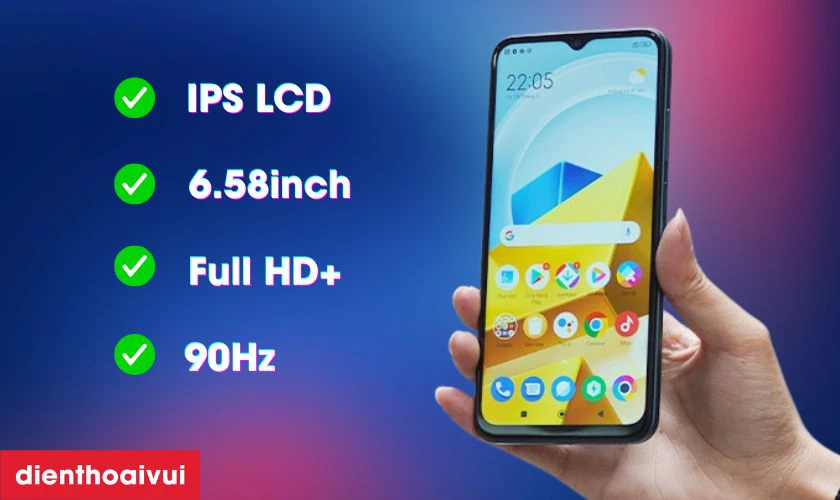 Xiaomi POCO M5 4GB 64GB - Cũ Đẹp sở hữu m&agrave;n h&igrave;nh IPS LCD