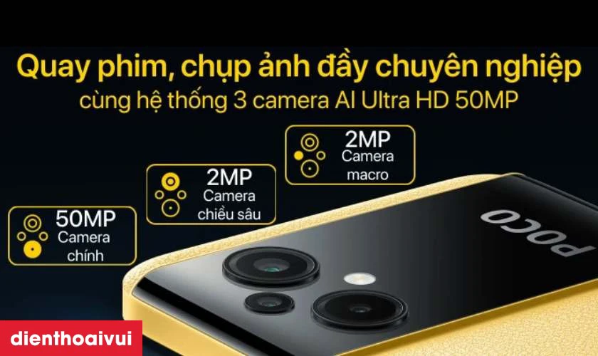 Camera ch&iacute;nh 50MP chụp ảnh n&eacute;t
