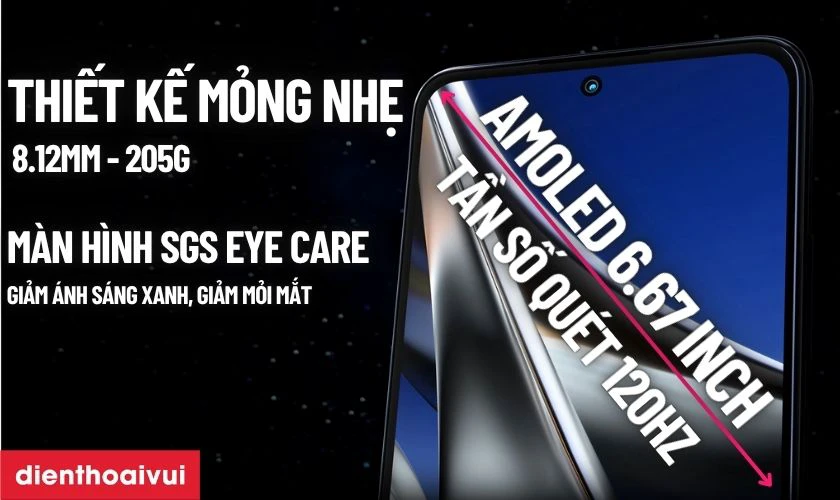 Xiaomi POCO X4 Pro 5G 6GB 128GB - Đ&atilde; k&iacute;ch hoạt c&oacute; thiết kế mỏng nhẹ