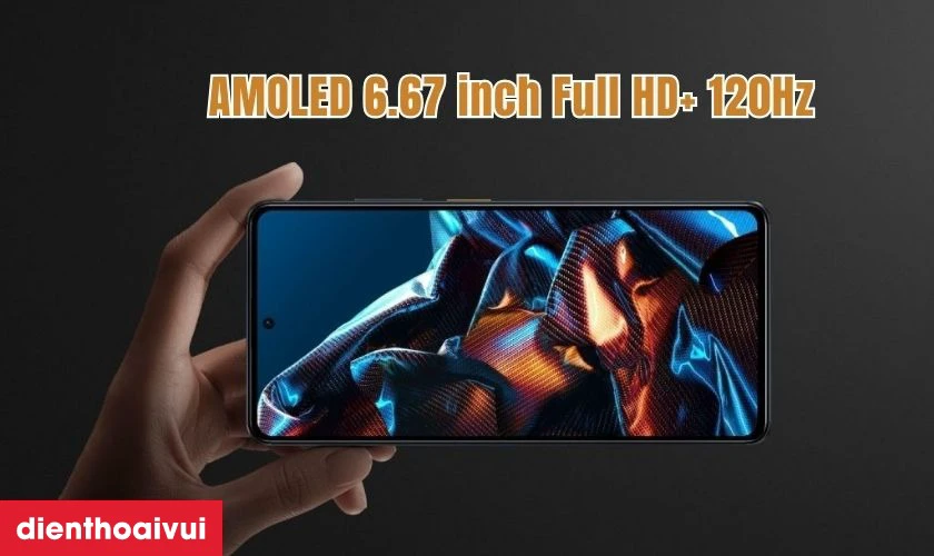 M&agrave;n h&igrave;nh AMOLED 6.67 inch Full HD+ 120Hz sắc n&eacute;t