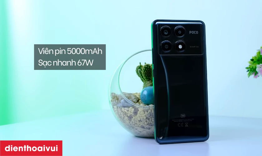Pin dung lượng lớn và sạc nhanh 67W