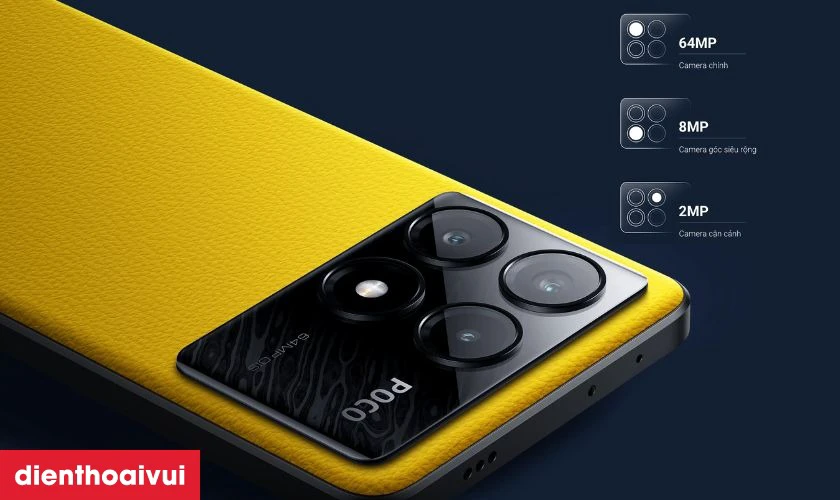 Camera chính 64MP với chống rung OIS thông minh