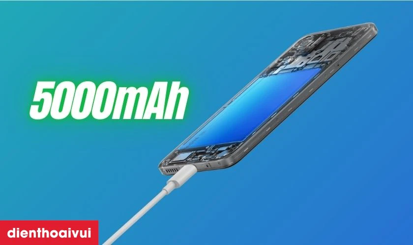 Dung lượng pin khủng 5000 mAh
