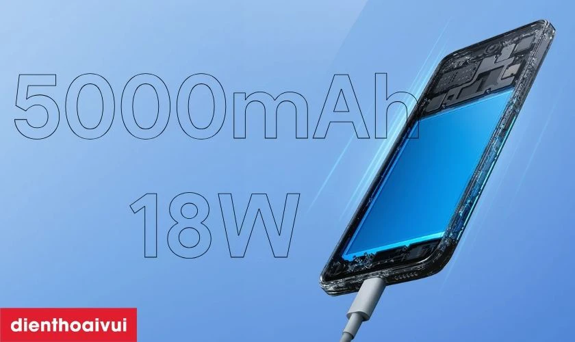 Viên pin bền bỉ cùng sạc nhanh 18W