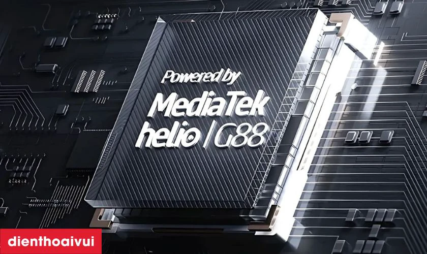 Chip MediaTek Helio G88 và RAM 8GB cho hiệu năng ổn định