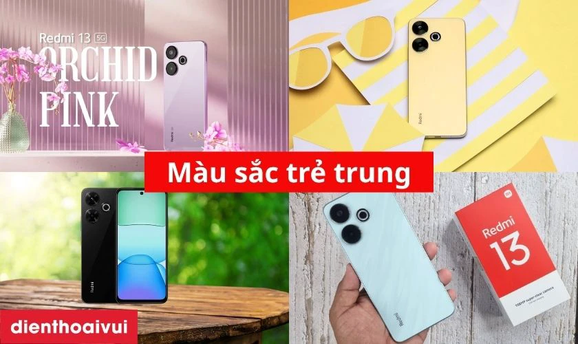 Xiaomi Redmi 13 8GB 128GB cũ đẹp có bảng màu đẹp, trẻ trung