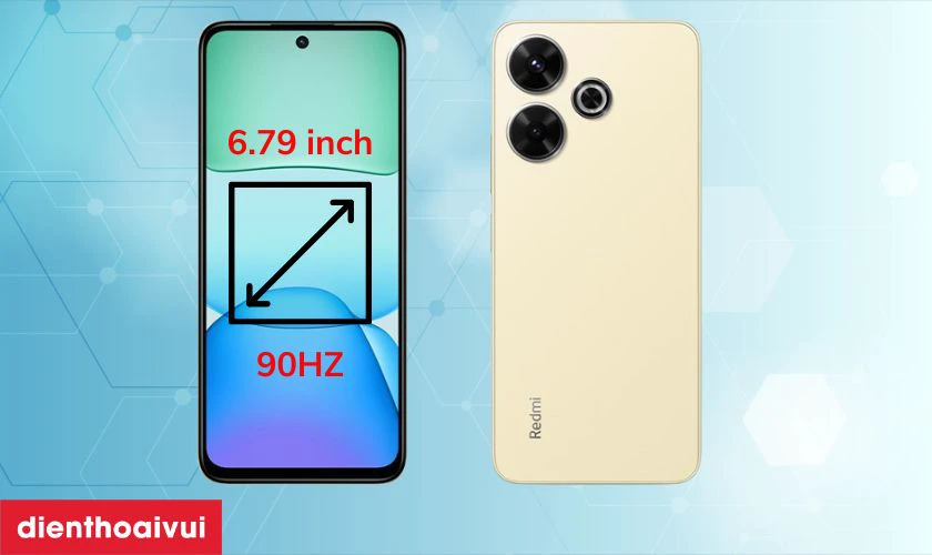 M&agrave;n h&igrave;nh lớn 6.79 inch, hiển thị mượt với 90Hz