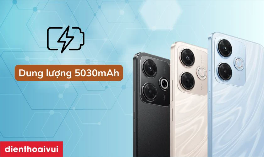 Pin 5030 mAh bền bỉ, hỗ trợ sạc nhanh 33W