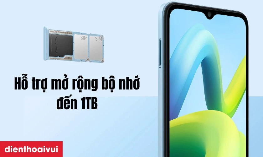 Hỗ trợ mở rộng bộ nhớ đến 1TB